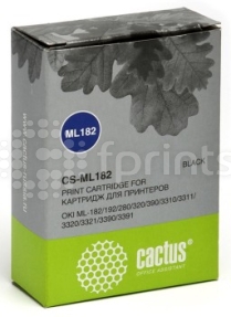 Картридж матричный Cactus CS-ML182 Black черный для Oki ML-182 / 192 / 280 / 320 / 390