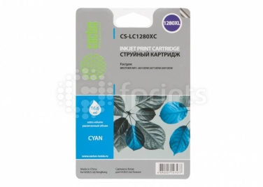 Картридж Cactus CS-LC1280XC Cyan (голубой) для Brother MFC-J6510 / 6910DW (16.6мл)