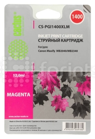 Картридж Cactus CS-PGI1400XLM Magenta (красный) для Canon MB2050 / MB2350 / MB2040 / MB2340 (11.5мл)