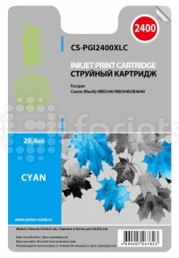 Картридж Cactus CS-PGI2400XLC Cyan (голубой) для Canon MAXIFY iB4040 / МВ5040 / МВ5340 (20.4мл)