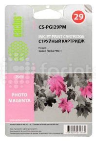 Картридж Cactus CS-PGI29PM фото Magenta (красный) для Canon Pixma Pro-1 (36мл)