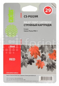 Картридж Cactus CS-PGI29R красный для Canon Pixma Pro-1 (36мл)