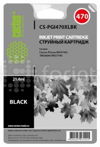 Картридж Cactus CS-PGI470XLBK Black (черный) для Canon Pixma iP7240 / MG6340 / MG5440