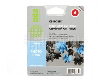 Картридж Cactus CS-BCI6PC Photo Cyan