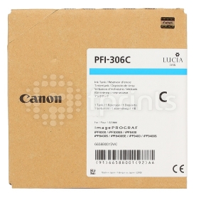 Картридж Canon PFI-306C Cyan для iPF 8300 / 8300S / 8400 / 9400 / 9400S 330 мл. 6658B001