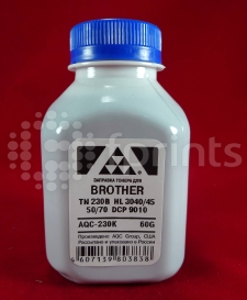 Тонер для Brother TN 230B HL 3040 / 45 / 50 / 70 / DCP 9010 black (фл. 60г) AQC фас. Россия