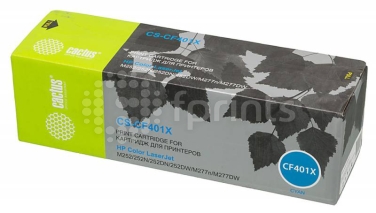 Тонер Картридж Cactus CS-CF401X Cyan (голубой) для HP CLJ M252 / 252N / 252DN / 252DW / M277n / M277DW (2300стр.)