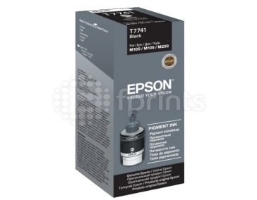 Оригинальные чернила Epson M100, M105, M200 Black (T7741)